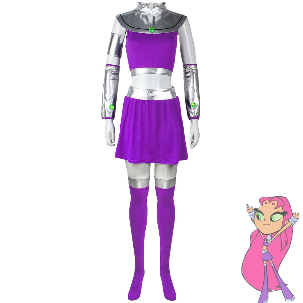 Anime Cosplay Nun - Fantasia de Cosplay Starfire dos Teen