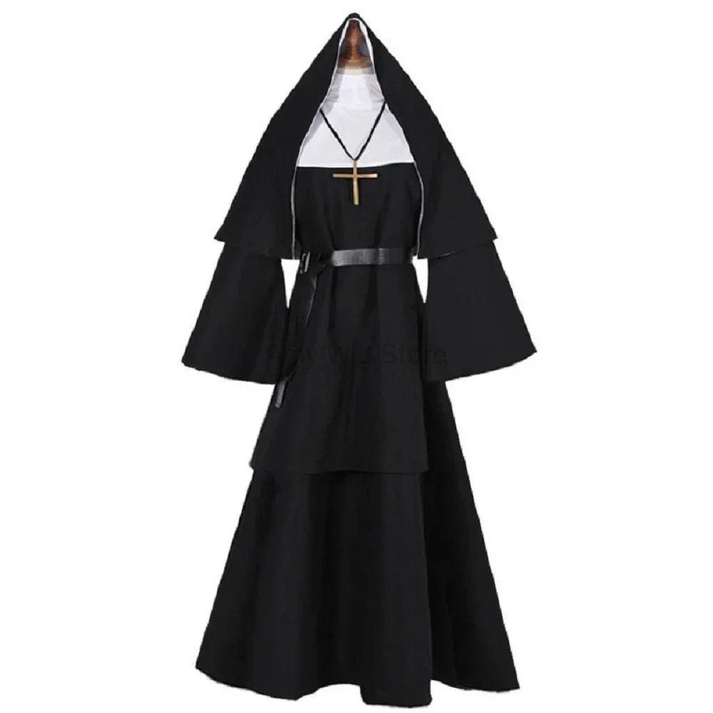 Anime Cosplay Nun - Fantasia de Freira para Mulheres, Fantasias
