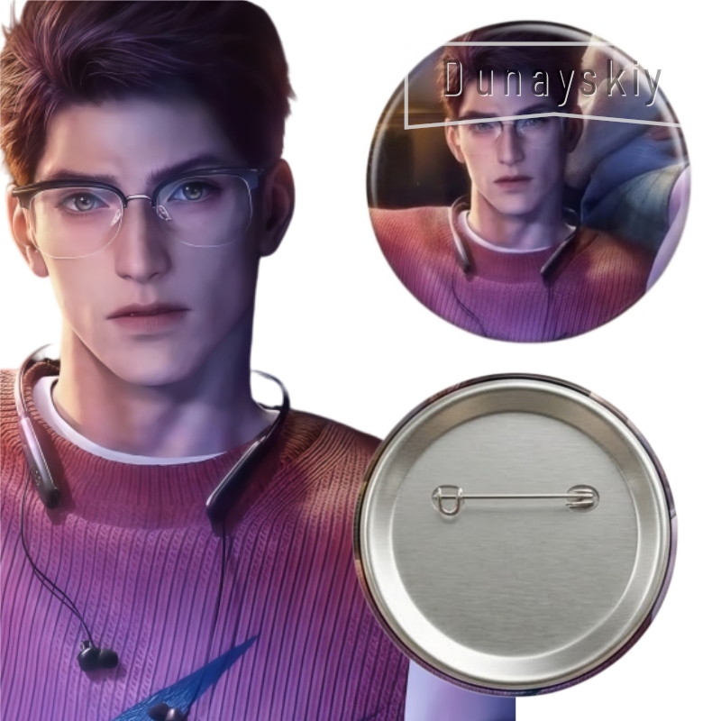 Anime Cosplay For Halloween - Broche Redondo Colecionável de Personagem de