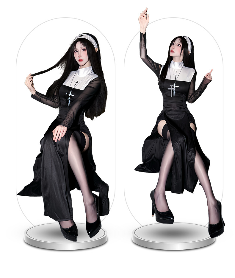 Fantasia de Freira Sexy para A - Anime Cosplay Nun avaliação e preço