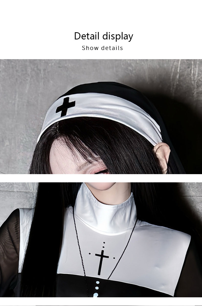 Fantasia de Freira Sexy para A - Anime Cosplay Nun avaliação e preço