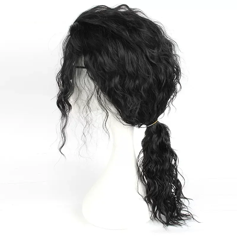 Peruca Preta Cacheada Média Lo - Anime Cosplay Long Black Hair avaliação e preço