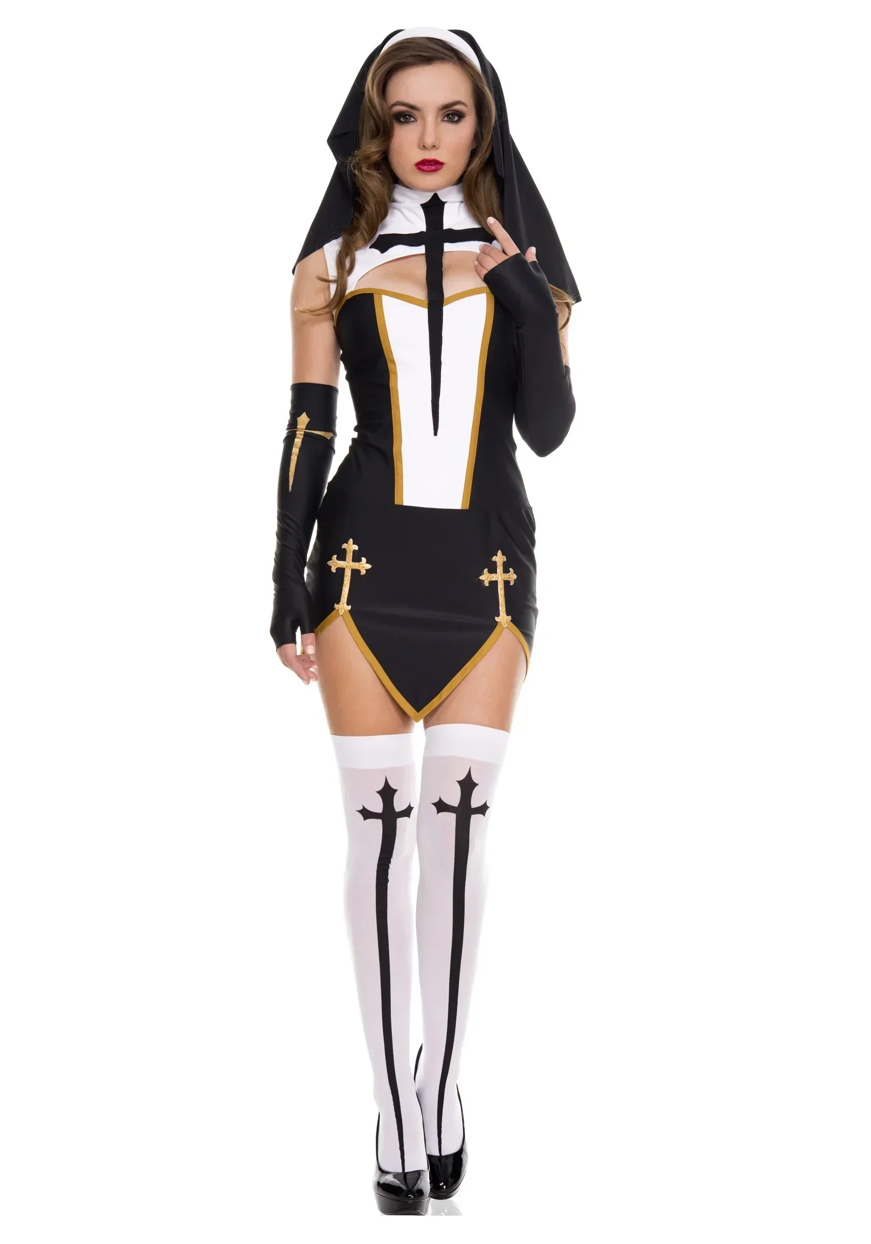 Fantasia Sexy de Freira Superi - Anime Cosplay Nun avaliação e preço