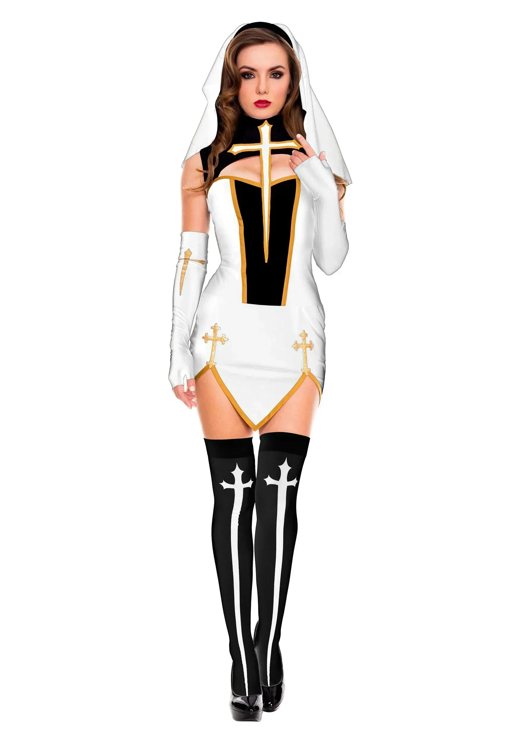 Fantasia Sexy de Freira Superi - Anime Cosplay Nun avaliação e preço