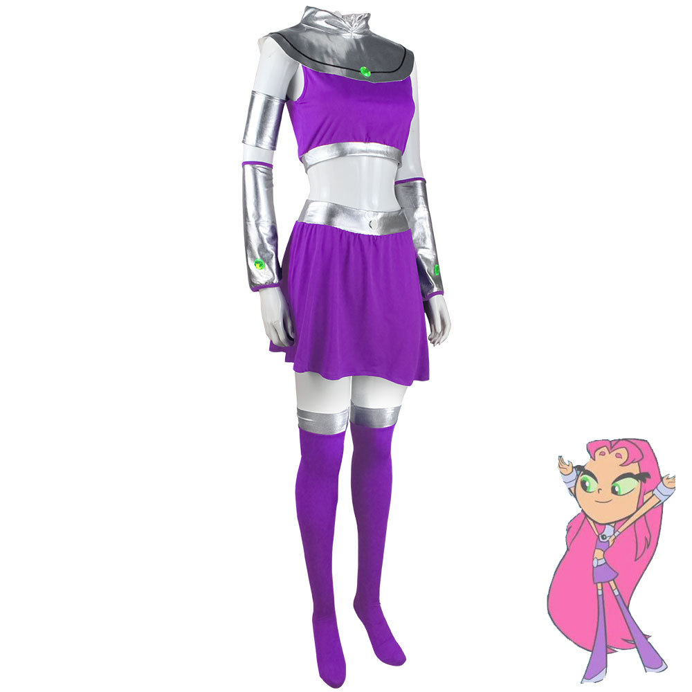 Fantasia de Cosplay Starfire d - Anime Cosplay Nun avaliação e preço
