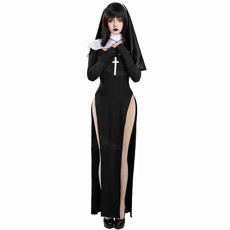 Fantasia de Cosplay para Mulhe - Anime Cosplay Nun avaliação e preço