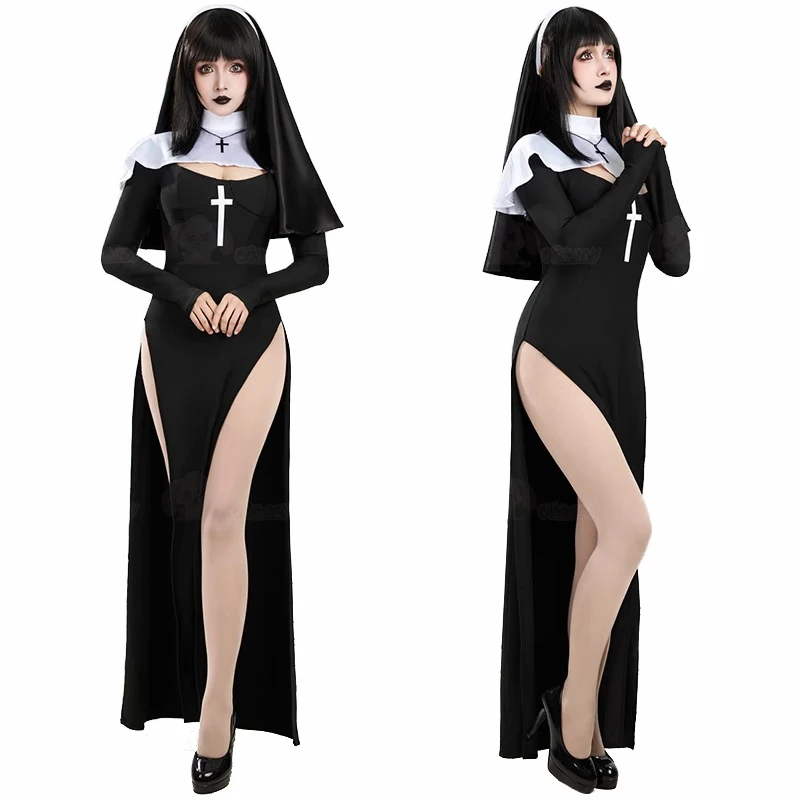 Fantasia de Cosplay para Mulhe - Anime Cosplay Nun avaliação e preço