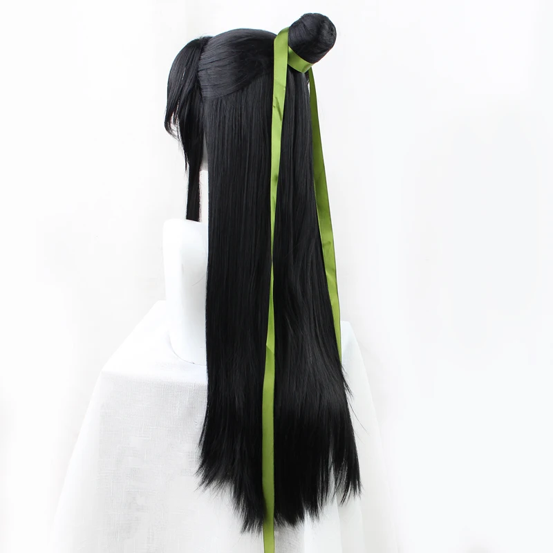 Peruca de Cosplay de Anime par - Anime Cosplay Long Black Hair avaliação e preço