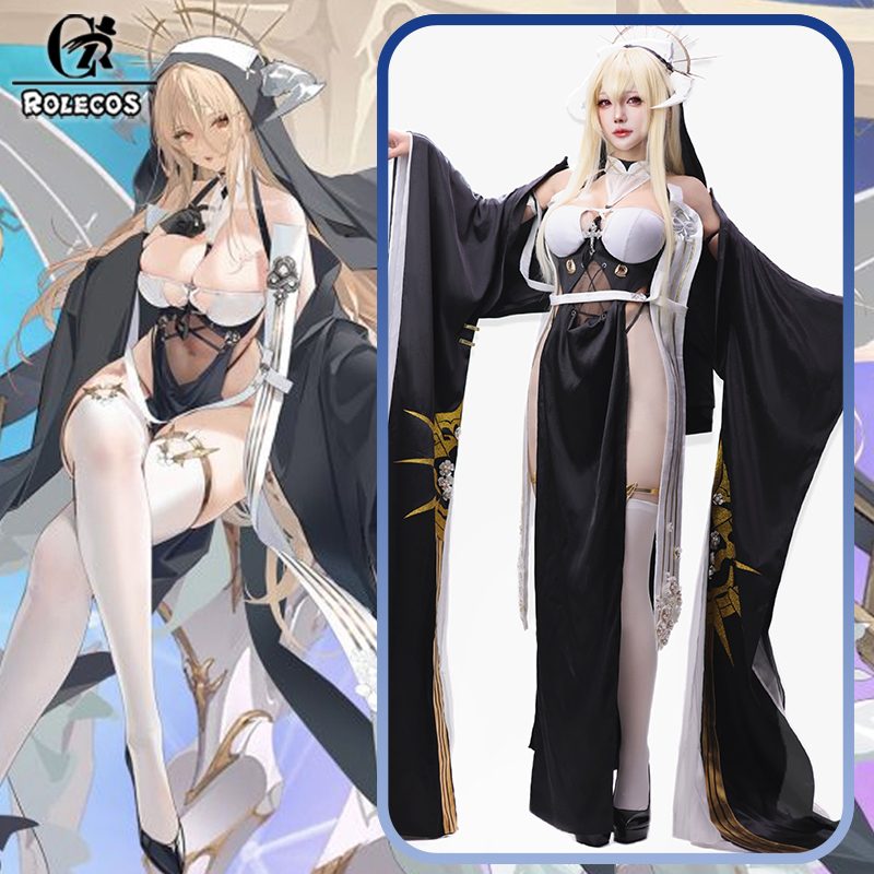 ROLECOS Game Azur Lane HMS Imp - Anime Cosplay Nun avaliação e preço