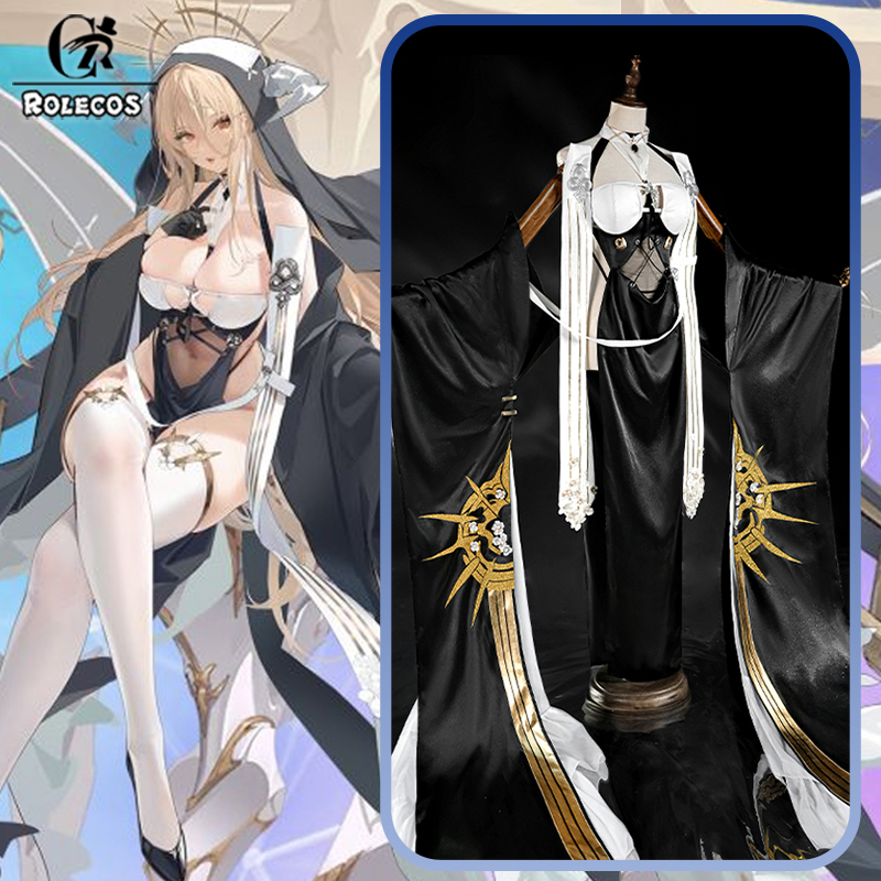 ROLECOS Game Azur Lane HMS Imp - Anime Cosplay Nun avaliação e preço