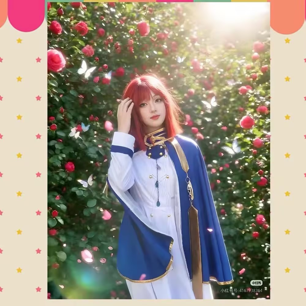 Shirayuki cosplay trajes anime - Anime Cosplay Red Hair avaliação e preço