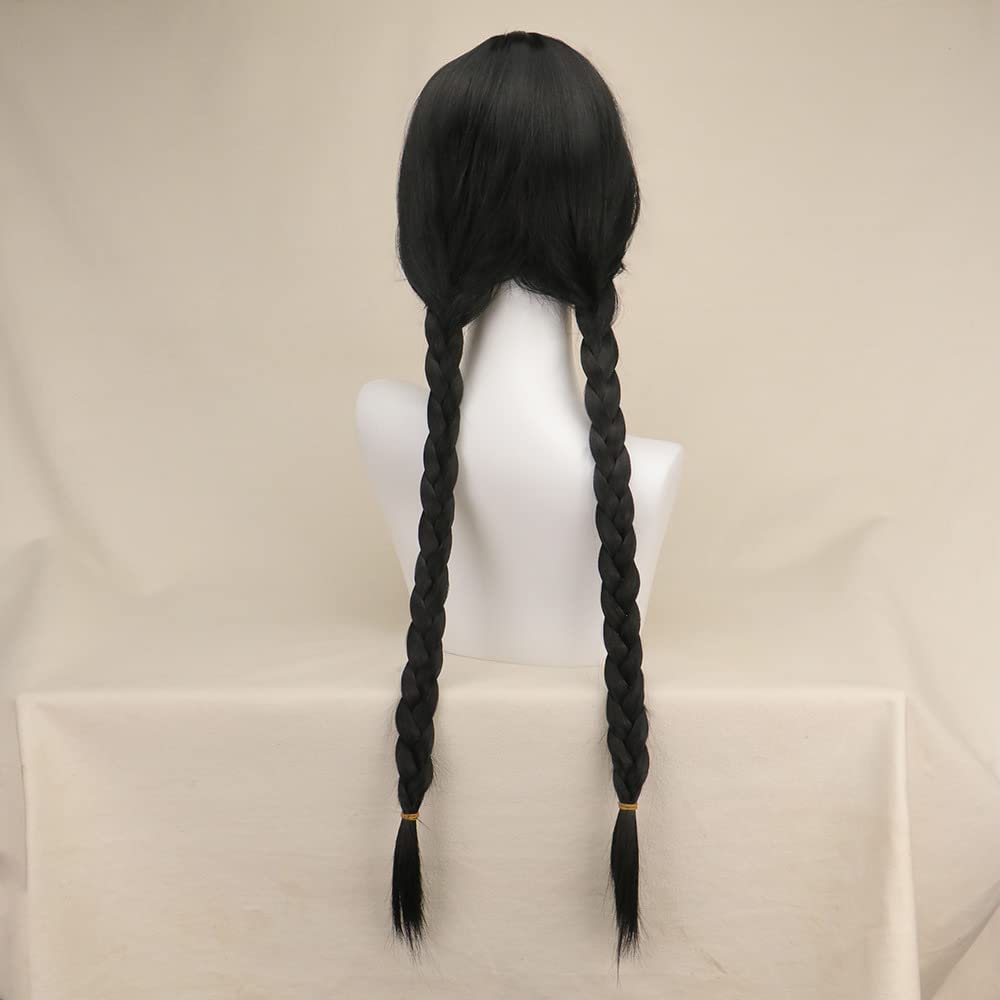Perucas longas góticas para co - Anime Cosplay Long Black Hair avaliação e preço