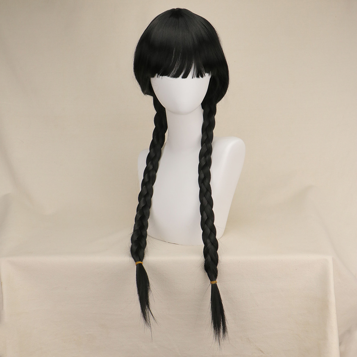 Perucas longas góticas para co - Anime Cosplay Long Black Hair avaliação e preço