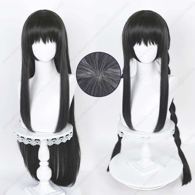 Peruca longa reta de cosplay A - Anime Cosplay Long Black Hair avaliação e preço