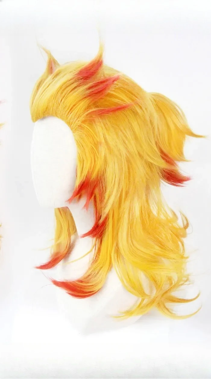Rengoku kyoujurou peruca kimet - Anime Cosplay Red Hair avaliação e preço