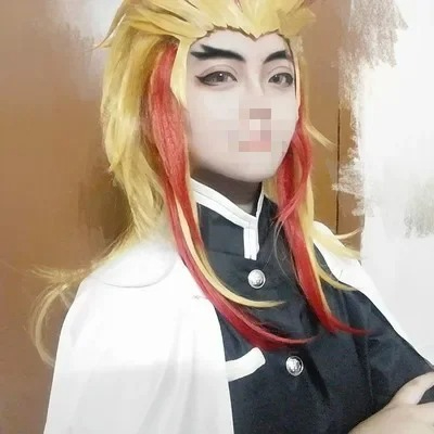 Rengoku kyoujurou peruca kimet - Anime Cosplay Red Hair avaliação e preço
