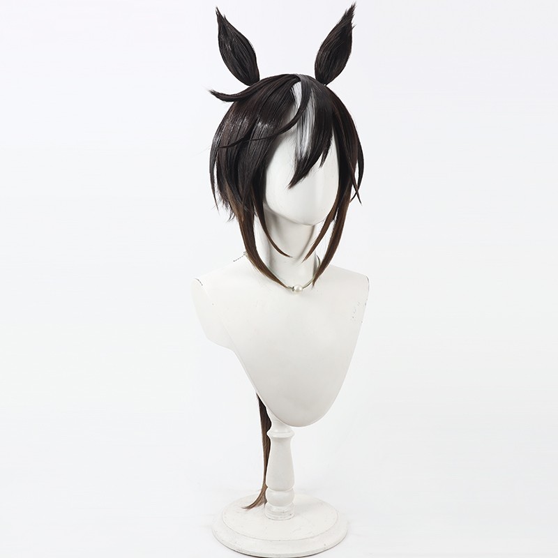 Umamusume bonito derby ficar o - Anime Cosplay Long Black Hair avaliação e preço
