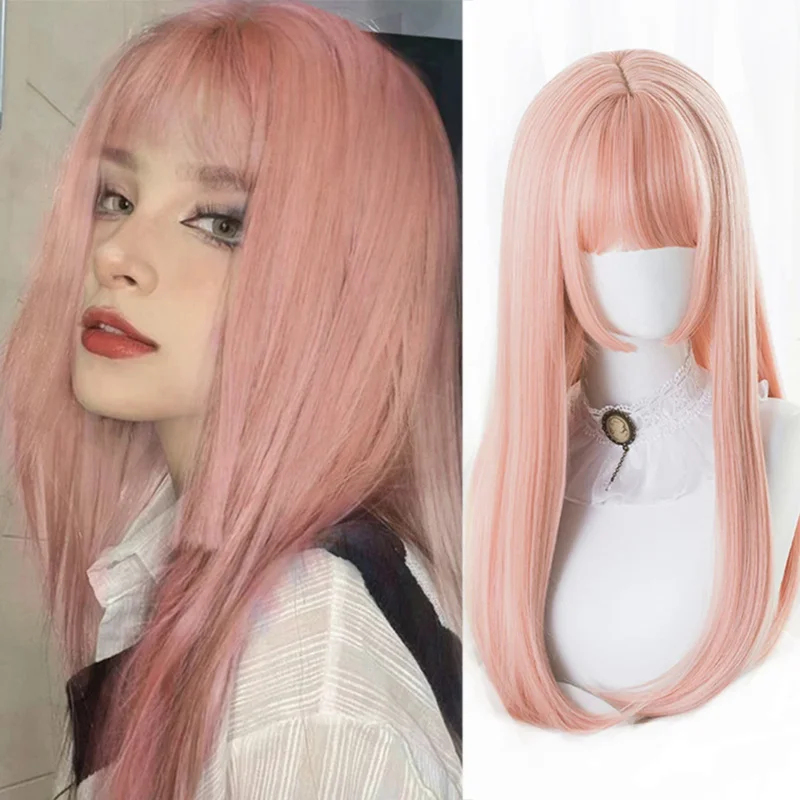 Peruca Sintética Longa Lisa Ho - Anime Cosplay Long Black Hair avaliação e preço