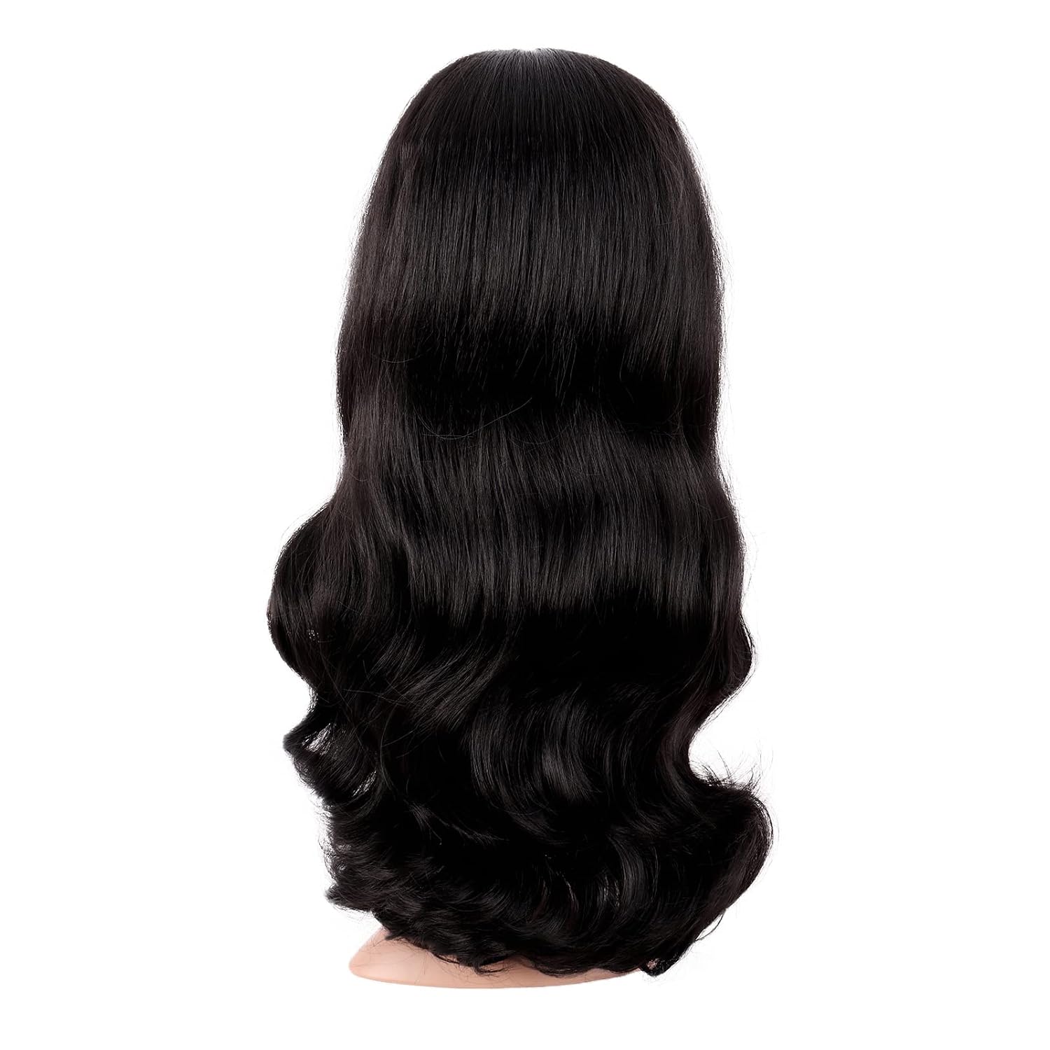Peruca Longa Cacheada com Divi - Anime Cosplay Long Black Hair avaliação e preço
