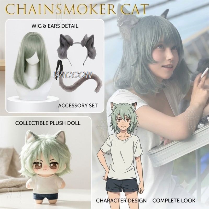 Boneco de Pelúcia Chainsmoker  - Cosplay Anime Yuki avaliação e preço