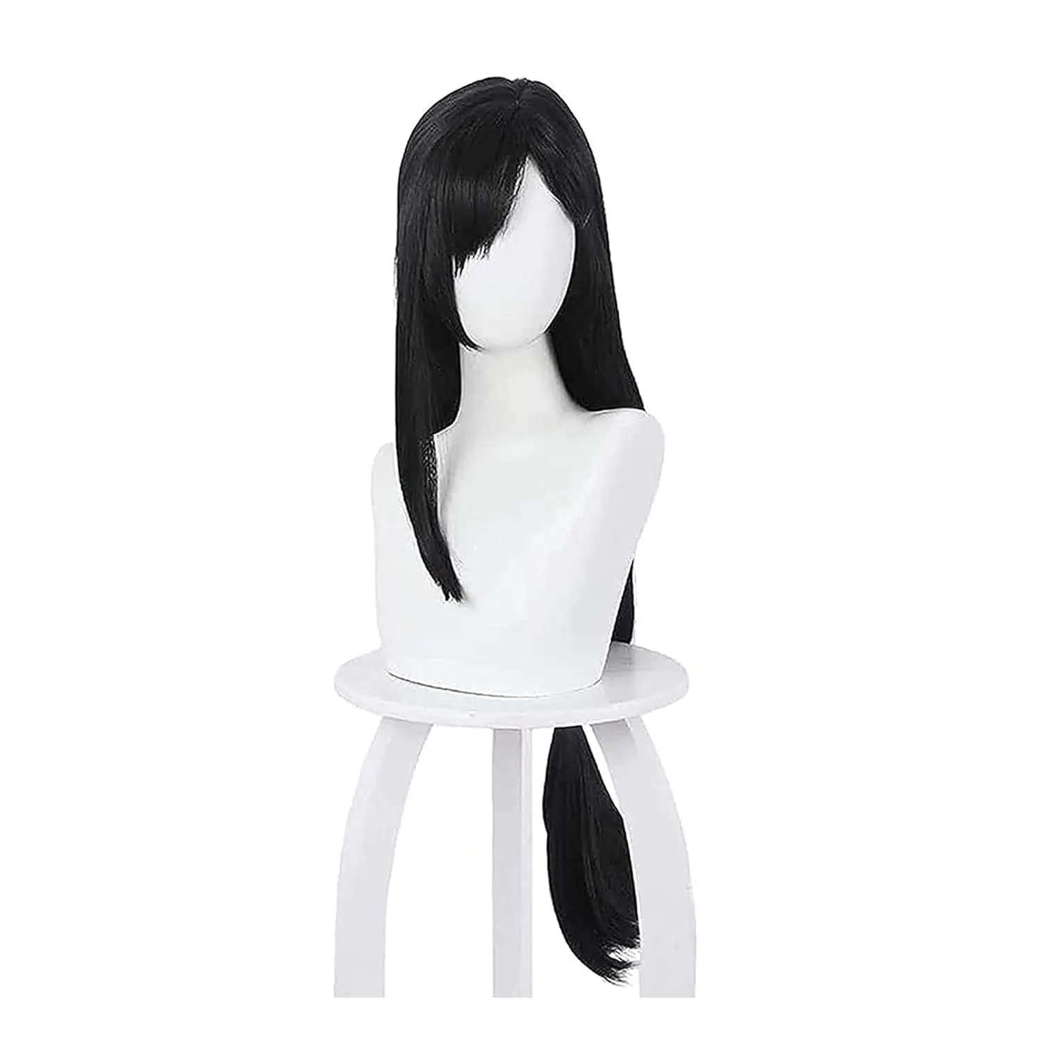 Tifa lockhart peruca cosplay a - Anime Cosplay Long Black Hair avaliação e preço