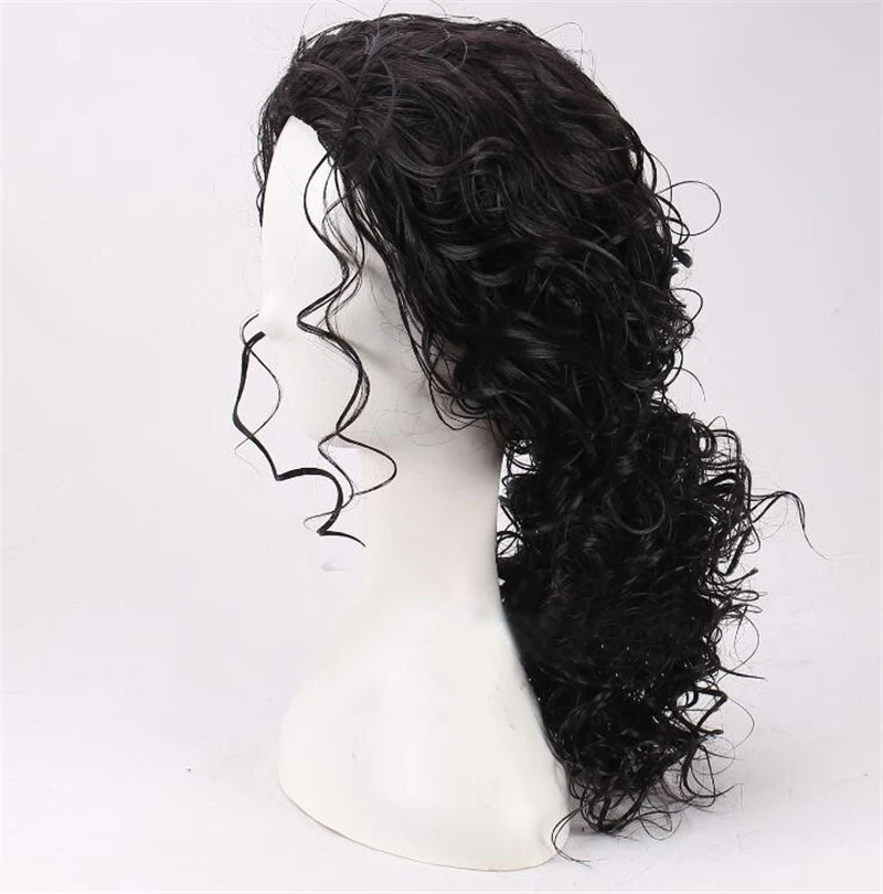 Peruca Preta Cacheada Média Lo - Anime Cosplay Long Black Hair avaliação e preço