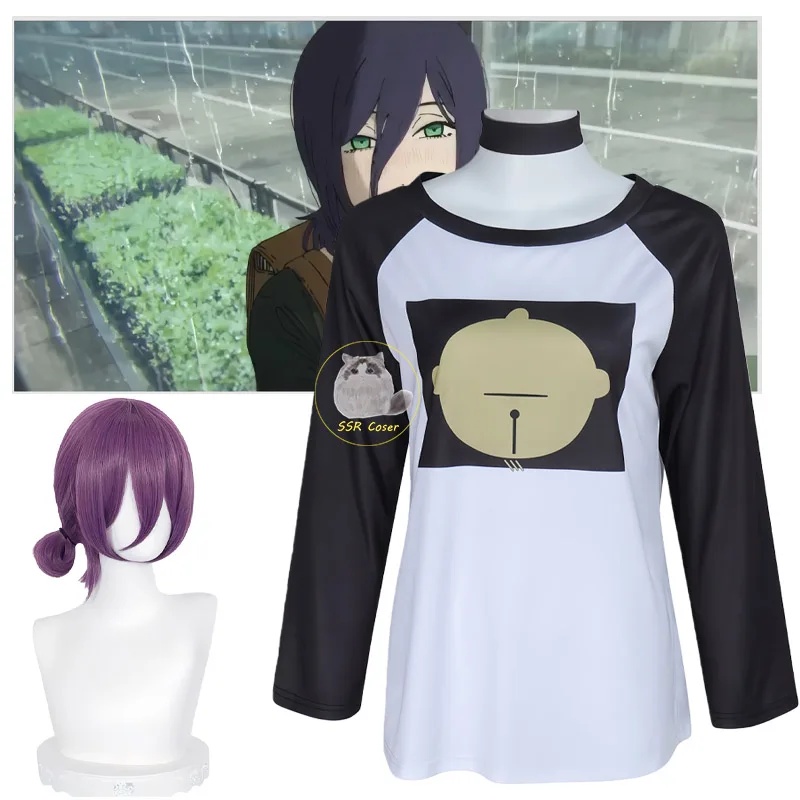 Camiseta e Peruca de Cosplay R - Anime Cosplay Chainsaw Man avaliação e preço