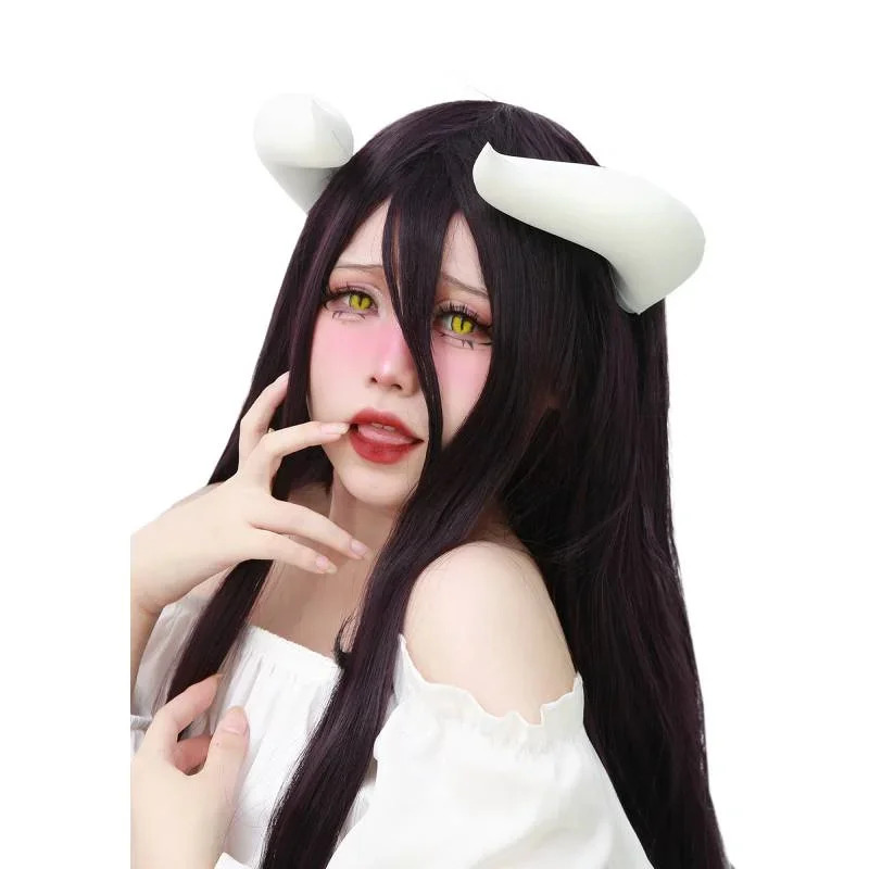 2026 chifres brancos com clipe - Anime Cosplay Albedo avaliação e preço