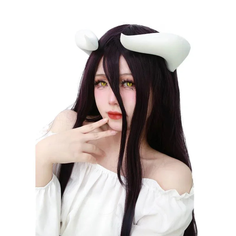 2026 chifres brancos com clipe - Anime Cosplay Albedo avaliação e preço