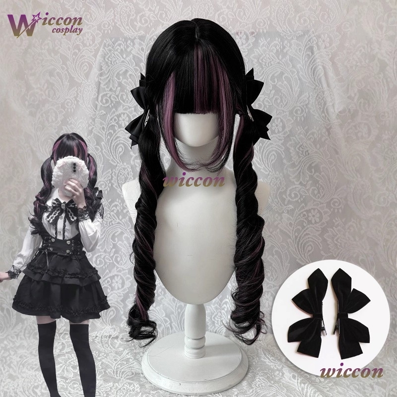 Quadrinhos ‌ Peruca preta com  - Anime Cosplay Long Black Hair avaliação e preço